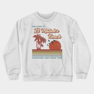 El Matador Beach Retro Sunset - El Matador Beach Crewneck Sweatshirt